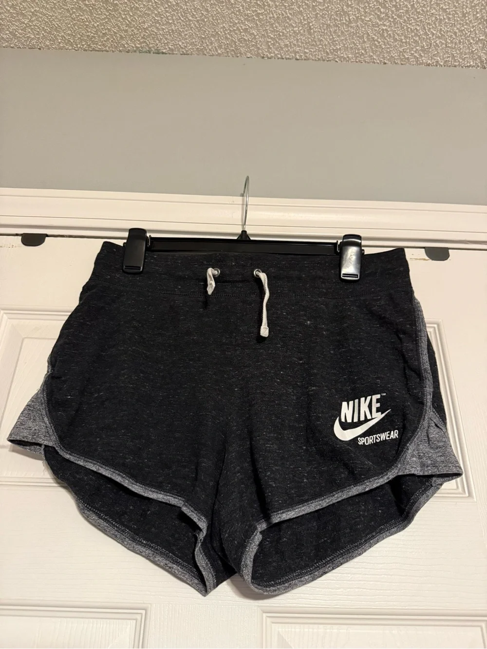 Nike Women's Black & Gray Athletic Lounge Shorts